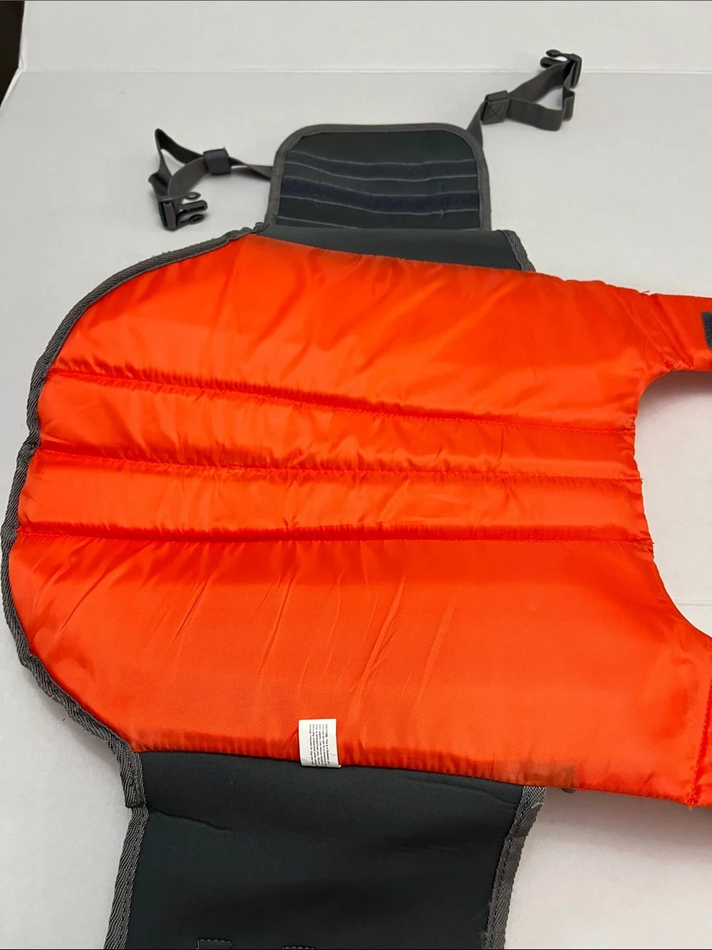Outward Hound High-Visibility Orange & Gray Dog Life Jacket with Grab Handle L